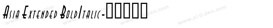 Asia Extended BoldItalic字体转换